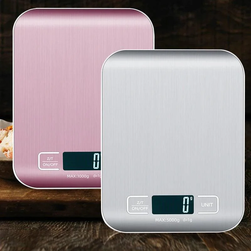 Digitale Küchenwaage Edelstahl - 10kg USB (2 Farben)