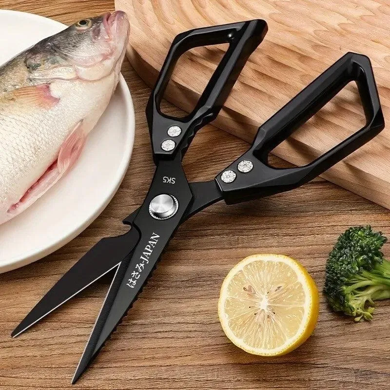 Multifunktionale Premium Küchenschere - Geflügelschere (Schwarz oder Silber)